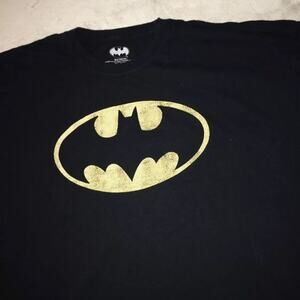 DC Comics Batman Distressed Logo T Shirt Mens Size 3XL Black 53" Chest